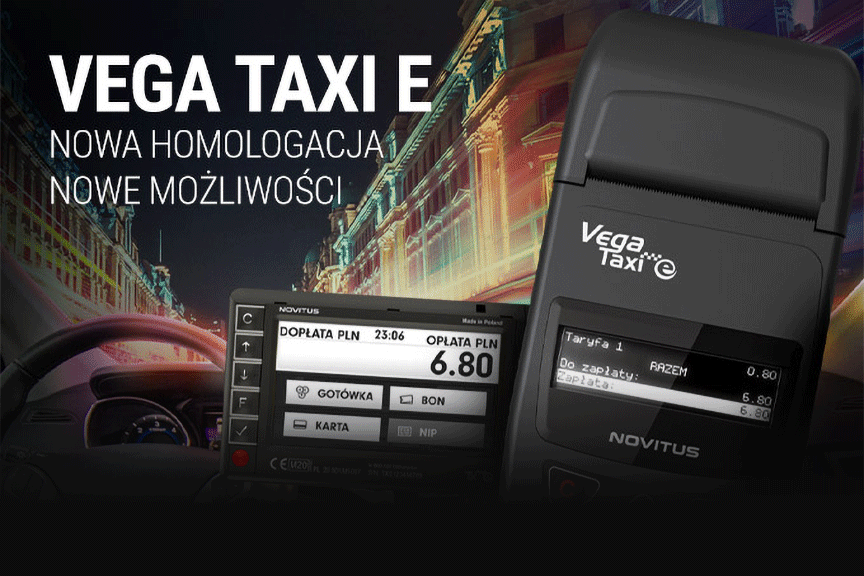 Nowa homologacja dla kasy Novitus Vega Taxi E 