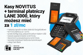 PowerDuo - Kasa Novitus + Terminal LANE3000 za 1 zł miesięcznie – podwójna moc technologii!